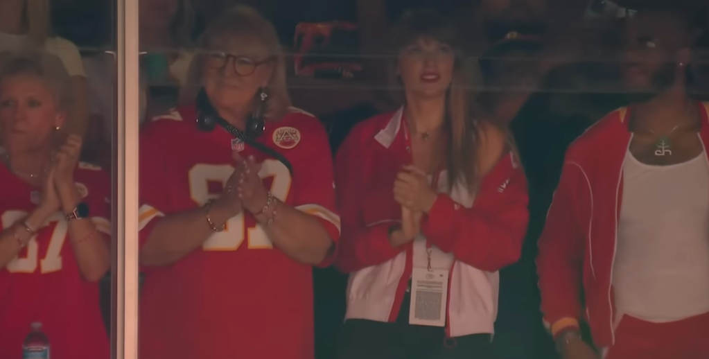 Taylor Swift at Arrowhead Stadium. 